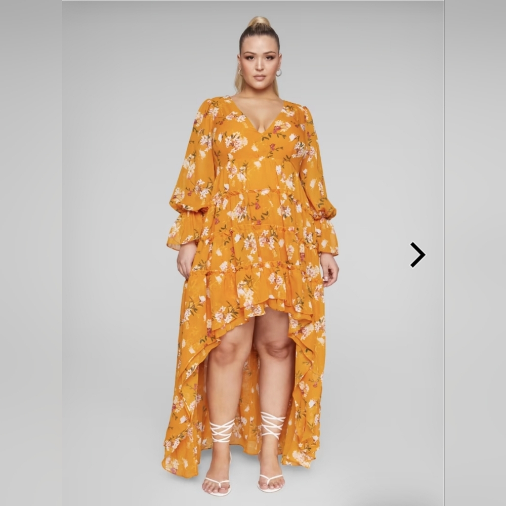 Fashion to Figure Floral Long Sleeve Dress